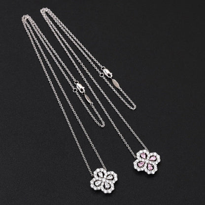 [WZQ]LOOP NECKLACE FULL MOTIF DIAMOND 16MM MULTIPLE COLORS