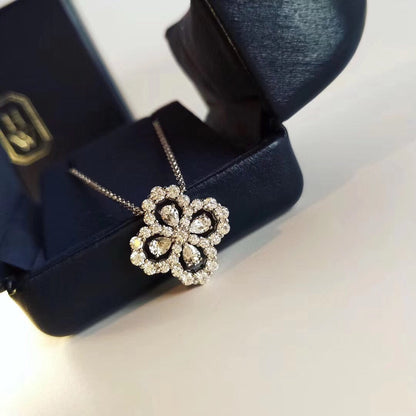[WZQ]LOOP NECKLACE FULL MOTIF DIAMOND 16MM MULTIPLE COLORS