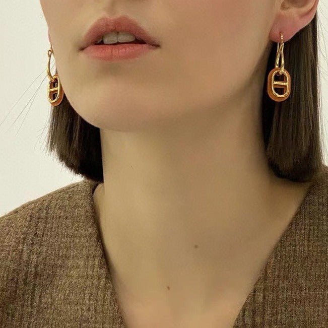 [WZQ]HM O'MAILLON GOLD EARRINGS