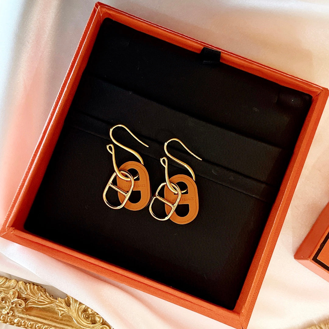 [WZQ]HM O'MAILLON GOLD EARRINGS