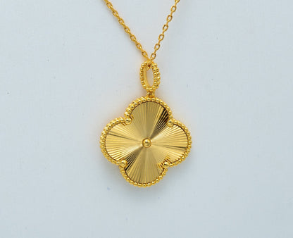 [WZQ]CLOVER 25MM PEDANT NECKLACE GOLD