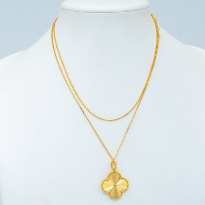 [WZQ]CLOVER 25MM PEDANT NECKLACE GOLD