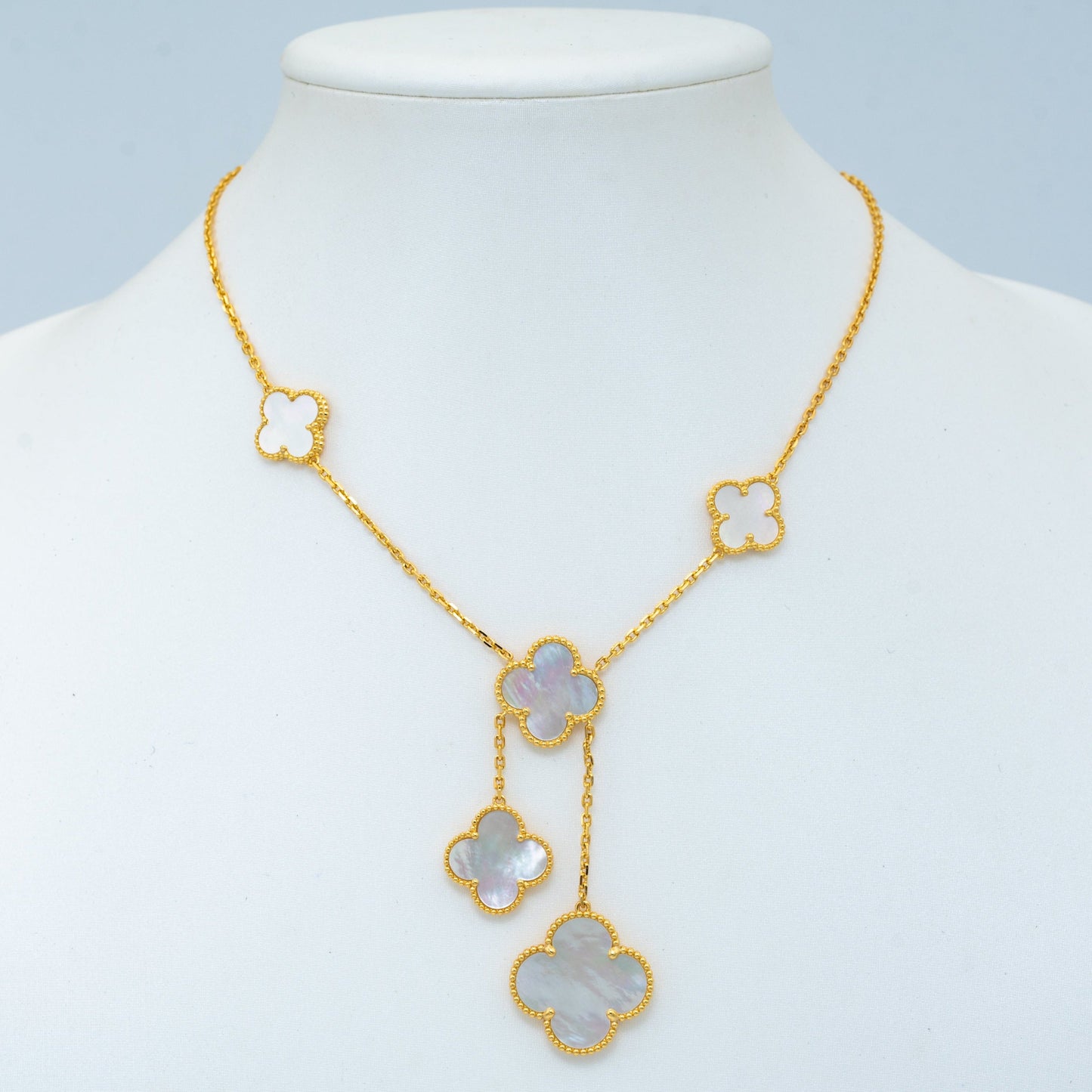[WZQ]CLOVER MOTHER OF PEARL NECKLACE 6 MOTIF