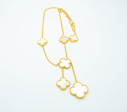 [WZQ]CLOVER MOTHER OF PEARL NECKLACE 6 MOTIF