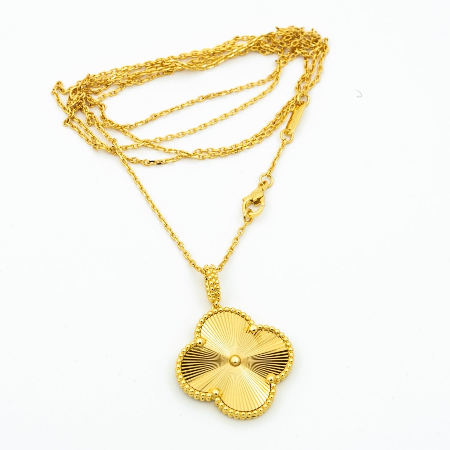 [WZQ]CLOVER 25MM PEDANT NECKLACE GOLD