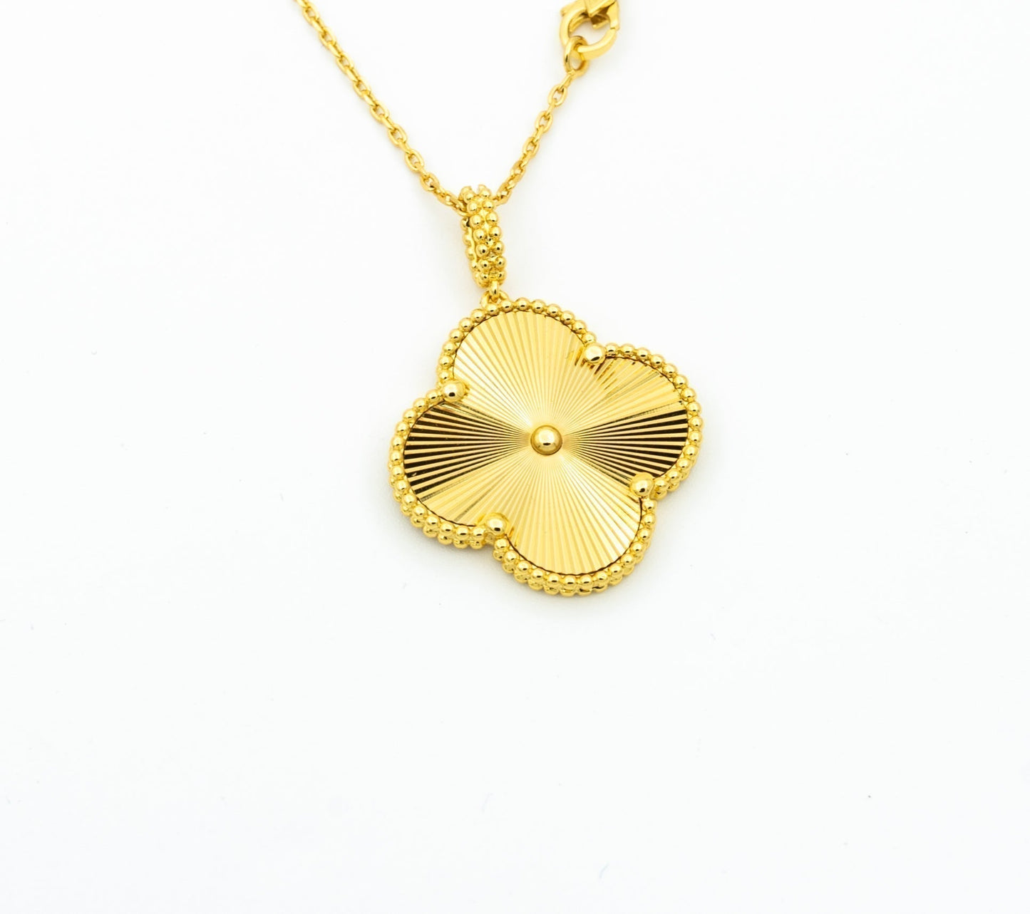 [WZQ]CLOVER 25MM PEDANT NECKLACE GOLD