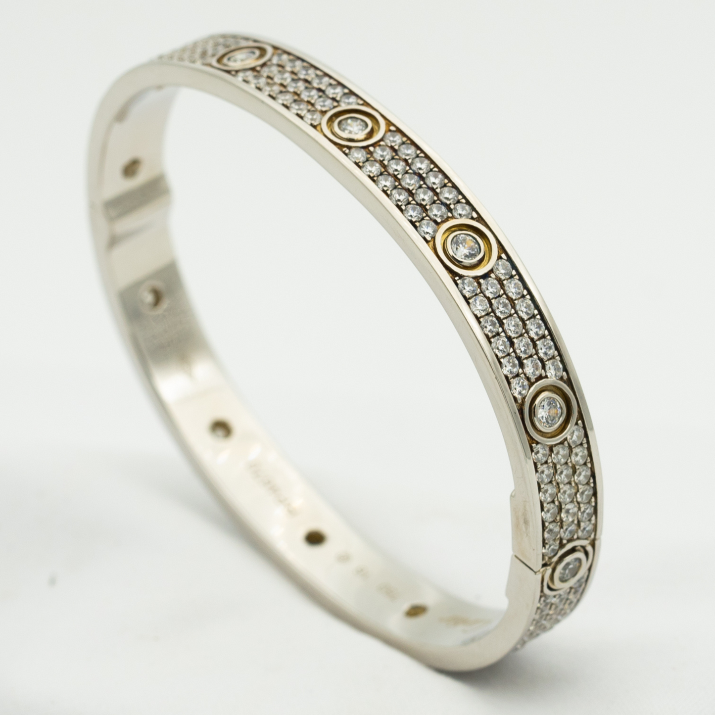 [WZQ]LOVE BRACELET 6.1MM DIAMOND-PAVED 10 BIG DIAMONDS