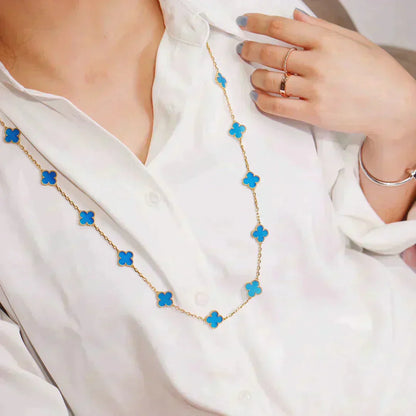 [WZQ]CLOVER 20 MOTIFS TURQUOISE GOLD