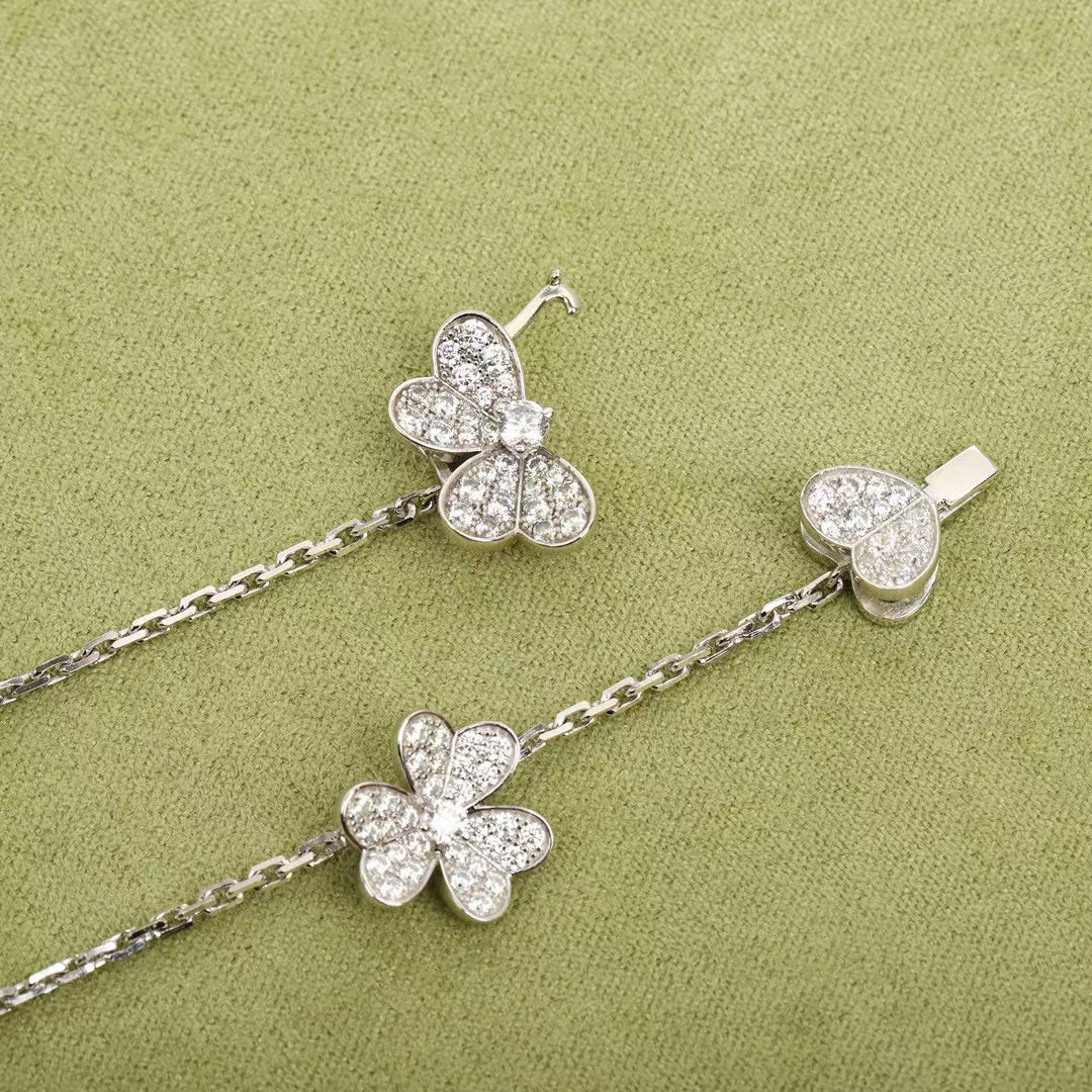 [WZQ]FRIVOLE SILVER 9 FLOWERS NECKLACE