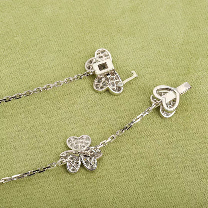 [WZQ]FRIVOLE SILVER 9 FLOWERS NECKLACE