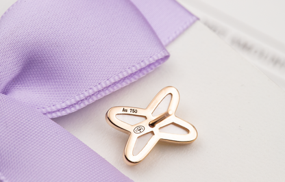 [WZQ]JEUX DE WHITE MOP ROSE GOLD DIAMOND EARRINGS