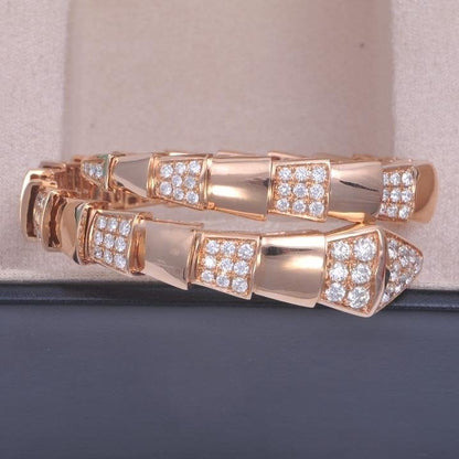 [WZQ]SERPENTI WIDE BRACELET PINK GOLD DIAMOND