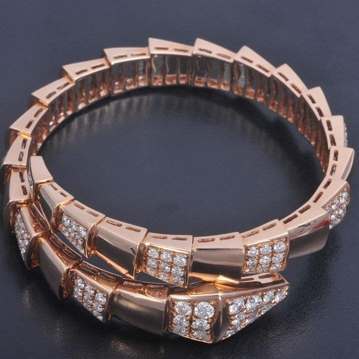 [WZQ]SERPENTI WIDE BRACELET PINK GOLD DIAMOND