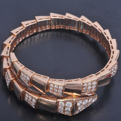 [WZQ]SERPENTI WIDE BRACELET PINK GOLD DIAMOND