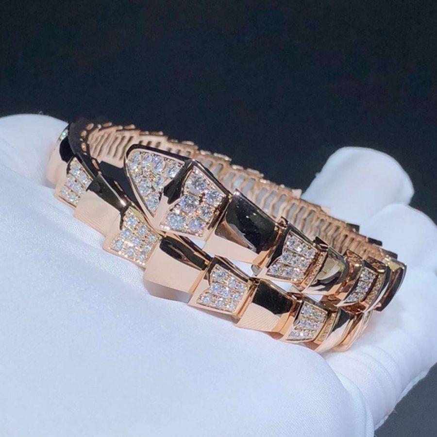 [WZQ]SERPENTI WIDE BRACELET PINK GOLD DIAMOND