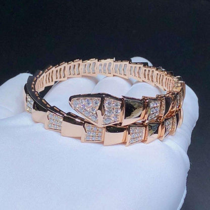 [WZQ]SERPENTI WIDE BRACELET PINK GOLD DIAMOND