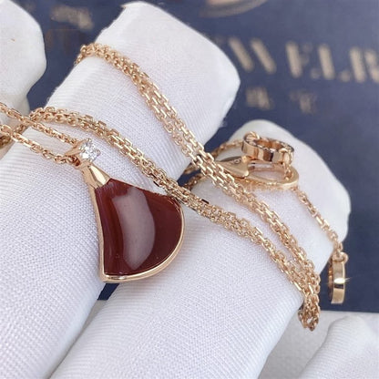 [WZQ]DREAM NECKLACE CARNELIAN 1 DIAMOND