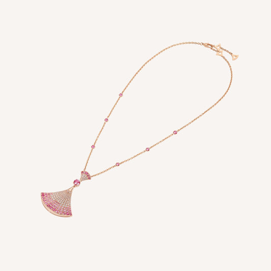[WZQ]DREAM NECKLACK DIAMOND PINK GOLD