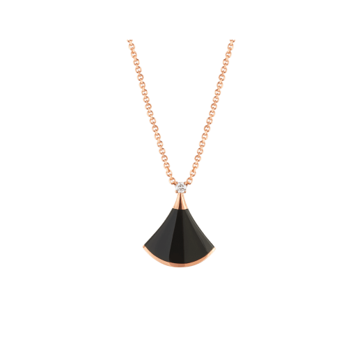 [WZQ]DREAM NECKLACE ONYX 1 DIAMOND