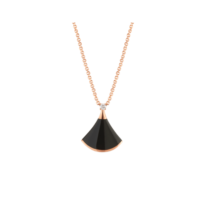 [WZQ]DREAM NECKLACE ONYX 1 DIAMOND