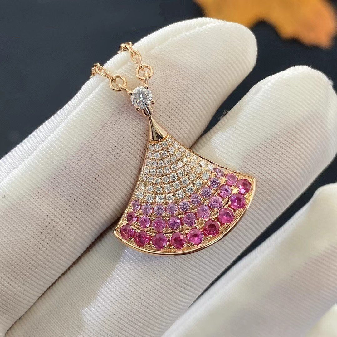 [WZQ]DREAM NECKLACE PINK GOLD PINK DIAMOND