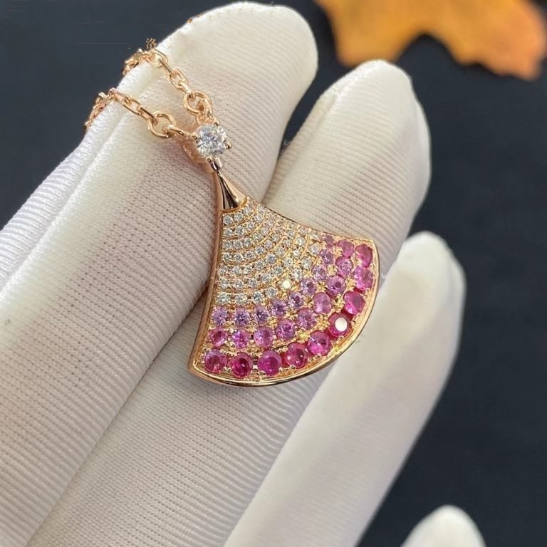 [WZQ]DREAM NECKLACE PINK GOLD PINK DIAMOND