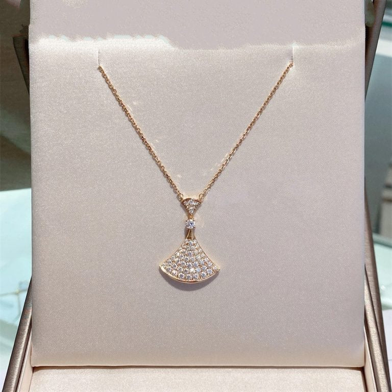 [WZQ]DREAM NECKLACE PINK GOLD FULL DIAMOND