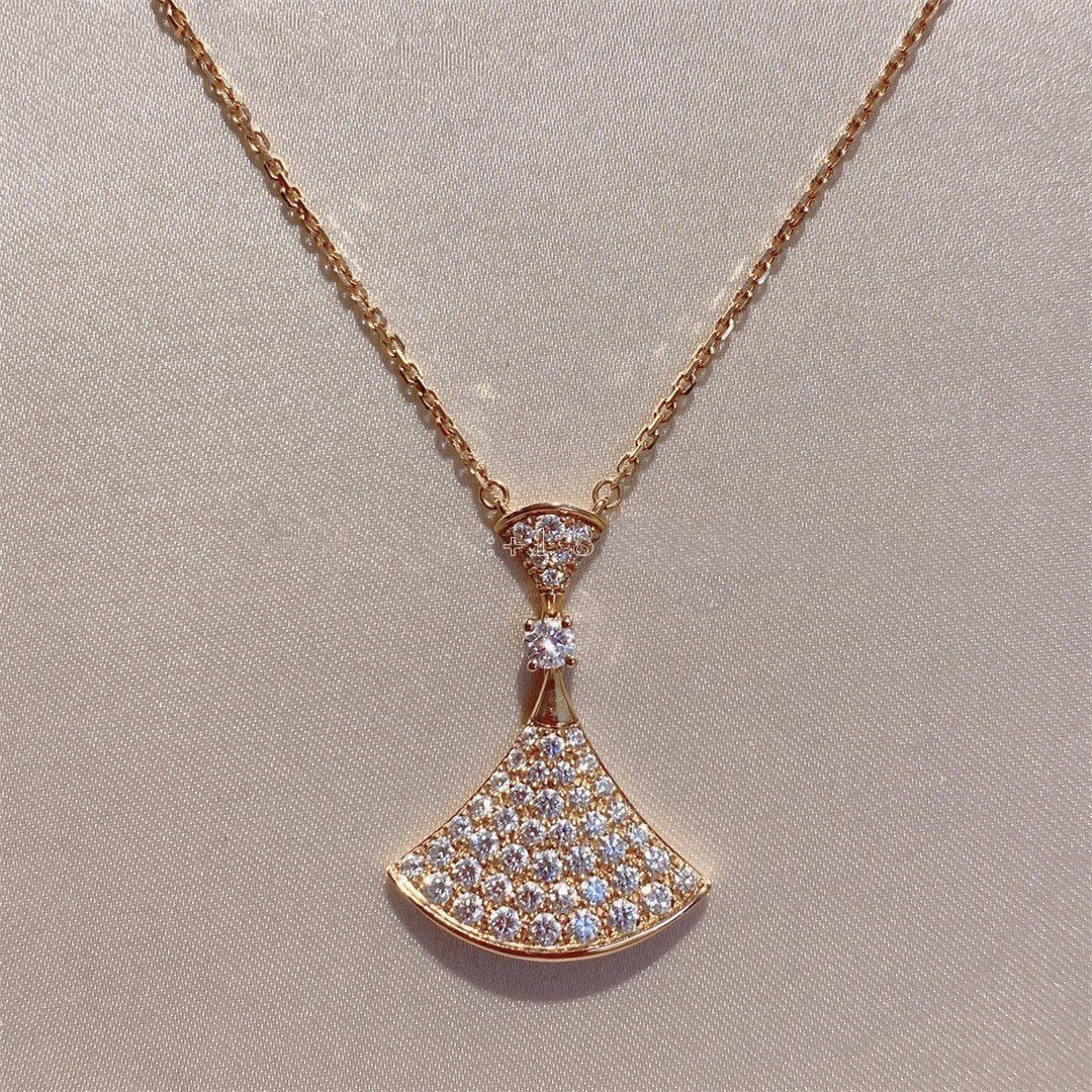 [WZQ]DREAM NECKLACE PINK GOLD FULL DIAMOND