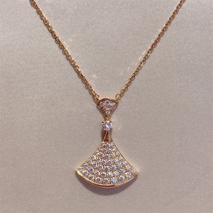 [WZQ]DREAM NECKLACE PINK GOLD FULL DIAMOND