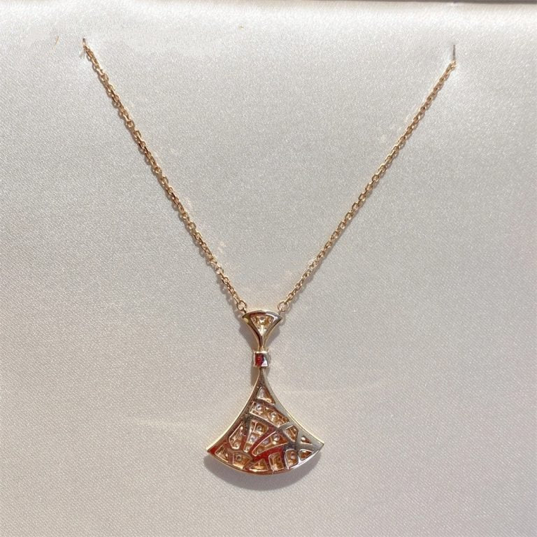 [WZQ]DREAM NECKLACE PINK GOLD FULL DIAMOND