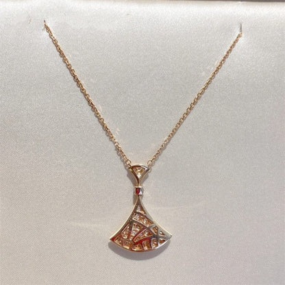 [WZQ]DREAM NECKLACE PINK GOLD FULL DIAMOND