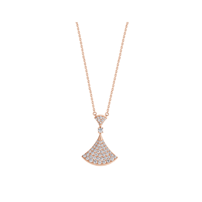 [WZQ]DREAM NECKLACE PINK GOLD FULL DIAMOND