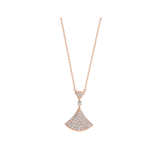 [WZQ]DREAM NECKLACE PINK GOLD FULL DIAMOND