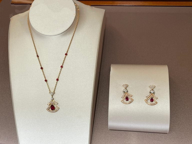 [WZQ]DREAM NECKLACE CARNELIAN DIAMOND PINK GOLD