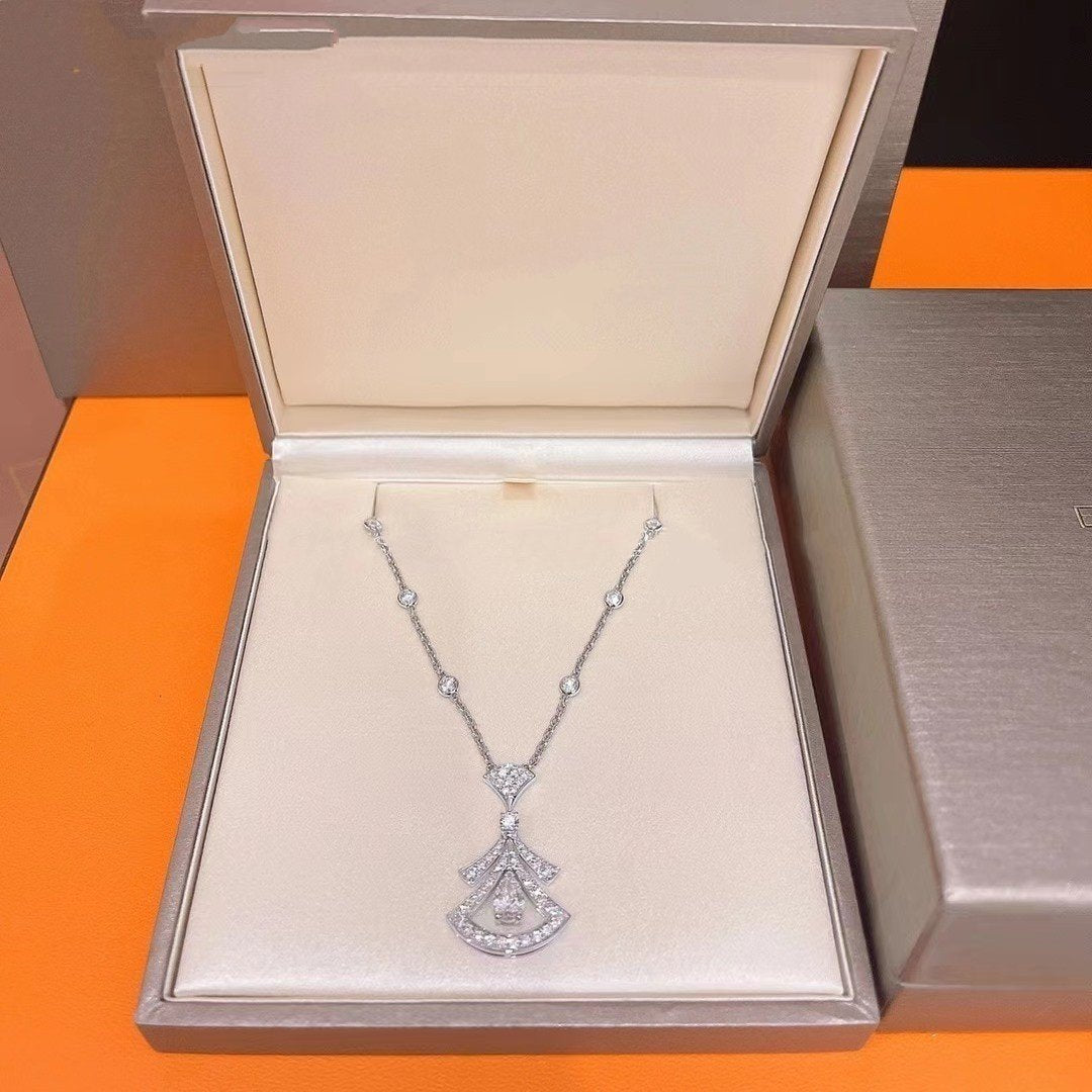 [WZQ]DREAM NECKLACE WHITE DIAMOND SILVER