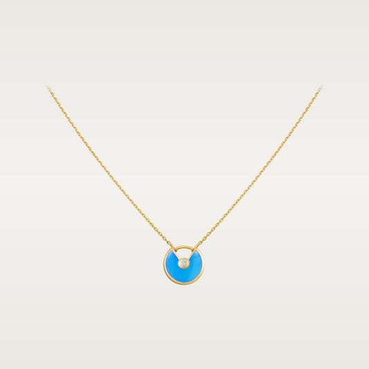 [WZQ]AMULETTE GOLD TURQUOISE NECKLACE