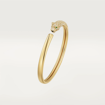 [WZQ]PANTHERE GOLD DIAMOND OPEN BRACELET