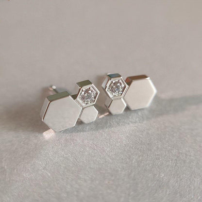 [WZQ]BEE LOVE SILVER DIAMOND EARRINGS