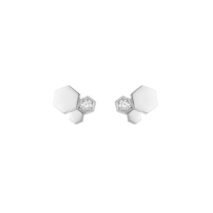 [WZQ]BEE LOVE SILVER DIAMOND EARRINGS