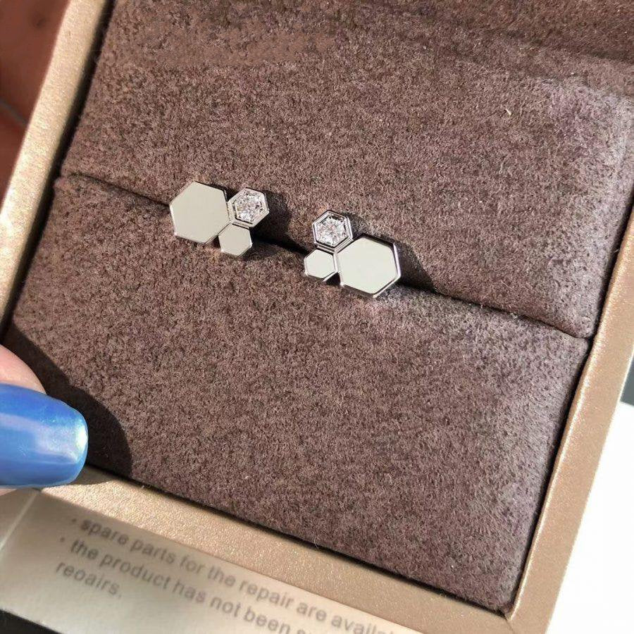 [WZQ]BEE LOVE SILVER DIAMOND EARRINGS