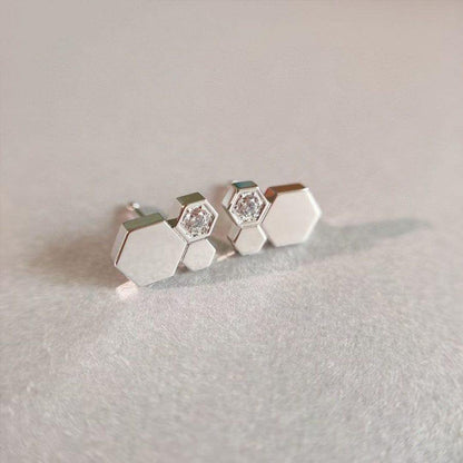 [WZQ]BEE LOVE SILVER DIAMOND EARRINGS
