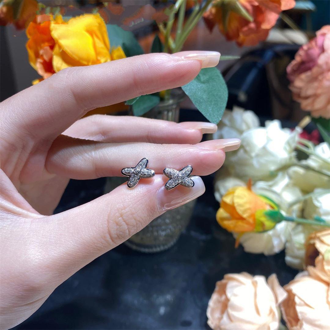 [WZQ]JEUX DE SILVER DIAMOND EARRINGS
