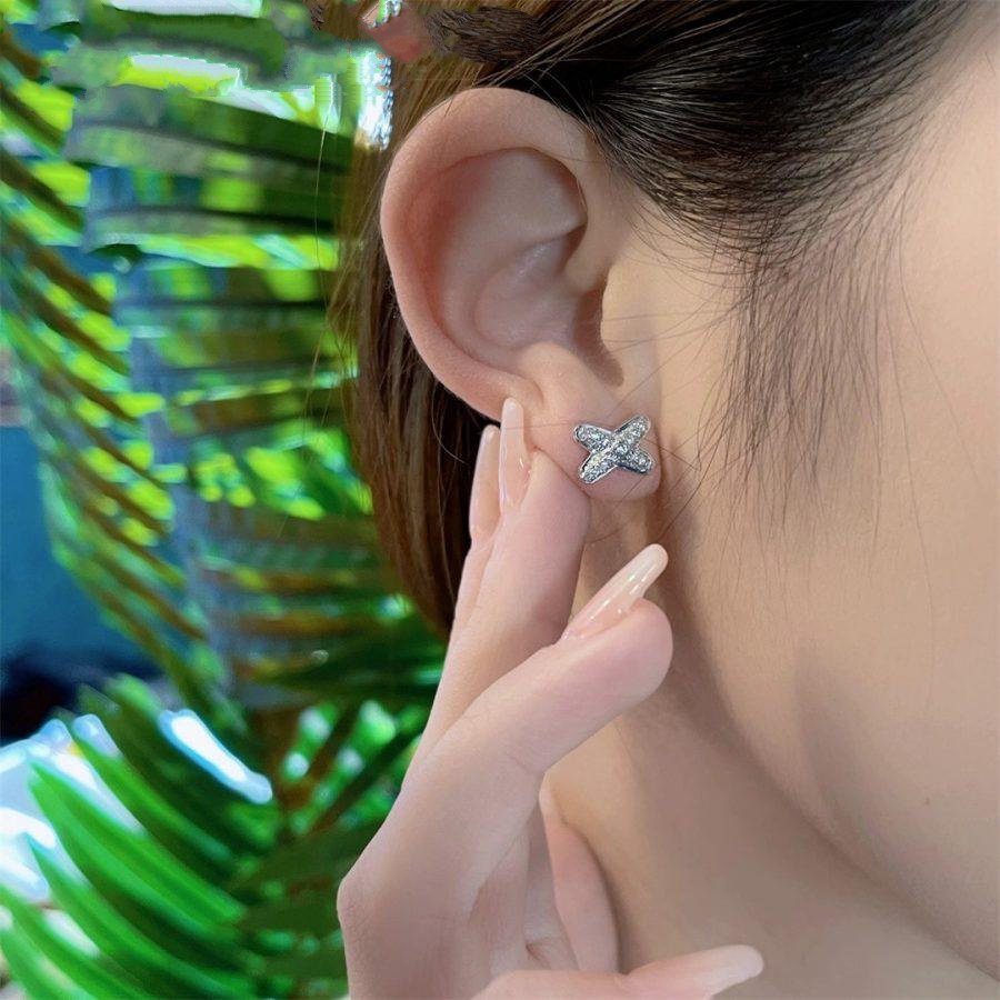[WZQ]JEUX DE SILVER DIAMOND EARRINGS