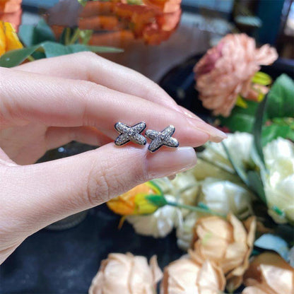 [WZQ]JEUX DE SILVER DIAMOND EARRINGS