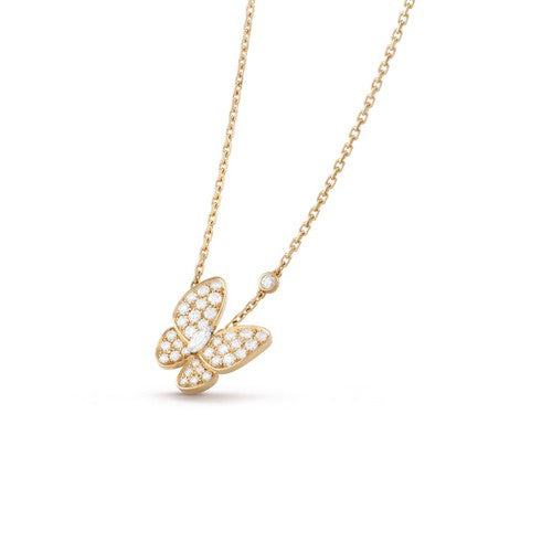 [WZQ]BUTTERFLY DIAMOND NECKLACE