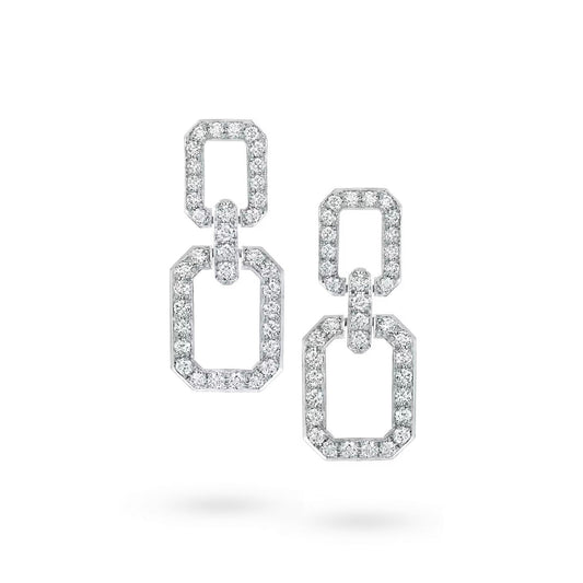 [WZQ]LINKS MEDIUM EARRINGS DIAMOND