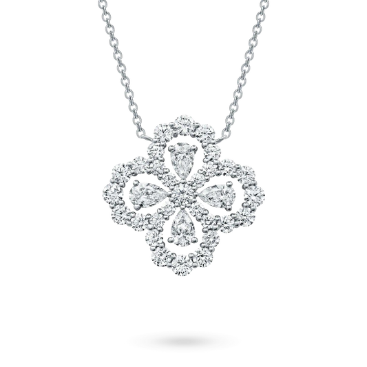 [WZQ]LOOP NECKLACE FULL MOTIF DIAMOND 16MM MULTIPLE COLORS