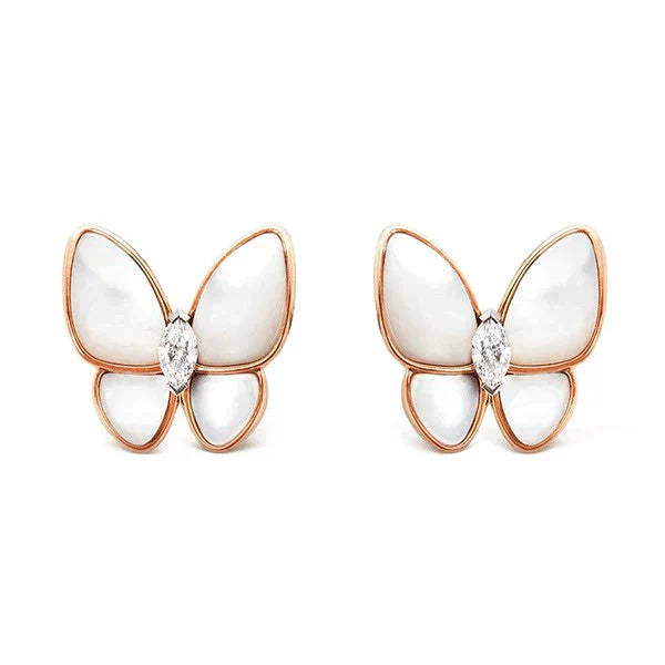 [WZQ]BUTTERFLY MOP DIAMOND EARRINGS