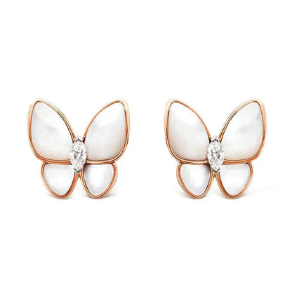 [WZQ]BUTTERFLY MOP DIAMOND EARRINGS