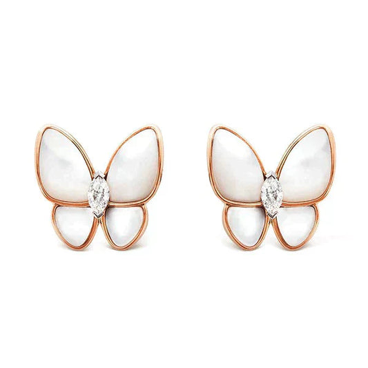 [WZQ]BUTTERFLY MOP DIAMOND EARRINGS